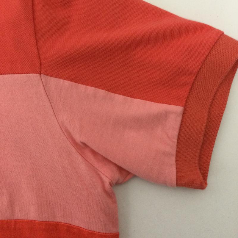 ポールスミス Paul Smith ポロシャツ 半袖 paul smith PF-J2-81716 ボーダーポロシャツ L ボーダー柄 橙 / オレンジ / orange X 桃 / ピンク / pink メンズ USED 古着 中古 50140416