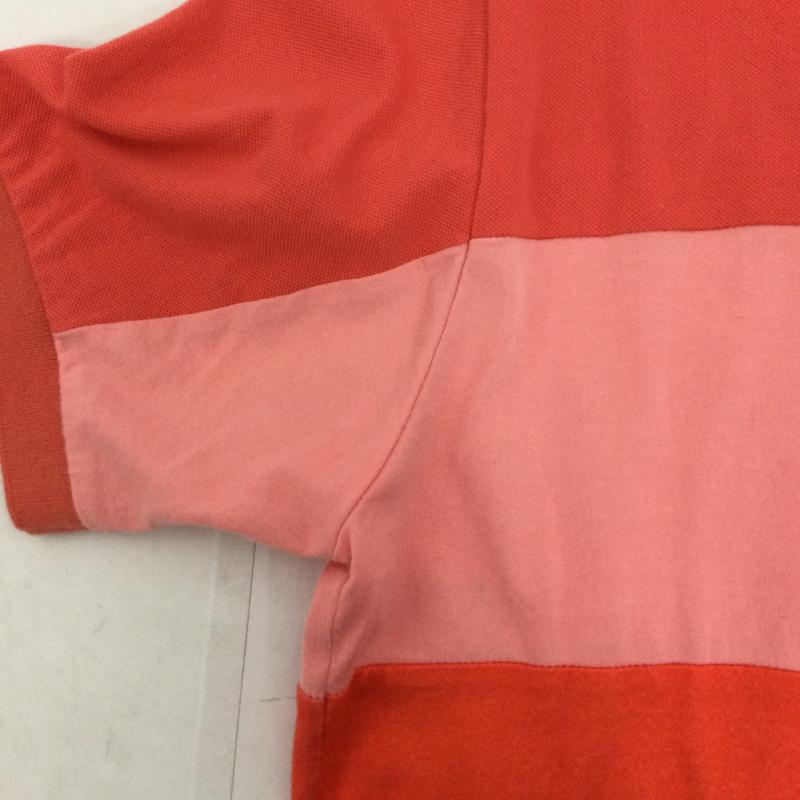 ポールスミス Paul Smith ポロシャツ 半袖 paul smith PF-J2-81716 ボーダーポロシャツ L ボーダー柄 橙 / オレンジ / orange X 桃 / ピンク / pink メンズ USED 古着 中古 50140416