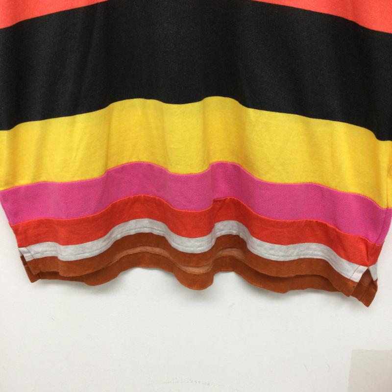 ポールスミス Paul Smith ポロシャツ 半袖 paul smith PF-J2-81716 ボーダーポロシャツ L ボーダー柄 橙 / オレンジ / orange X 桃 / ピンク / pink メンズ USED 古着 中古 50140416