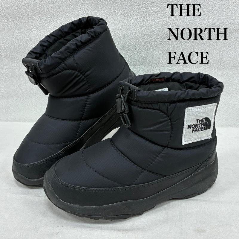 ザノースフェイス THE NORTH FACE ブーツ ショートブーツ キッズ Nuptse Bootie ヌプシ ブーティー NFJ52280 ウィンター ブーツ アウトドア スクエア ロゴ 20.0cm ロゴ、文字 X 刺繍 黒 / ブラック / black X 白 / ホワイト / white ボーイズ USED 古着 中古 50140419
