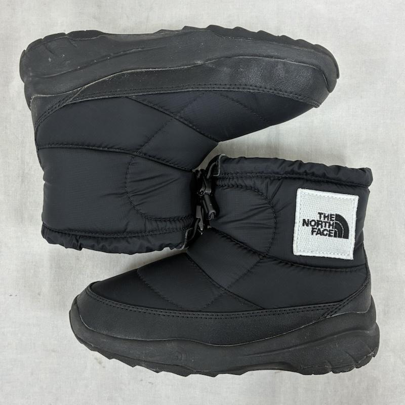 ザノースフェイス THE NORTH FACE ブーツ ショートブーツ キッズ Nuptse Bootie ヌプシ ブーティー NFJ52280 ウィンター ブーツ アウトドア スクエア ロゴ 20.0cm ロゴ、文字 X 刺繍 黒 / ブラック / black X 白 / ホワイト / white ボーイズ USED 古着 中古 50140419