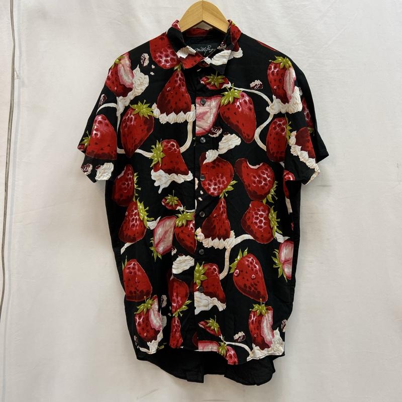 ミルクボーイ MILKBOY シャツ、ブラウス 半袖 ホイップベリー シャツ いちご 苺 ストロベリー - 黒 / ブラック / black メンズ USED 古着 中古 50140429