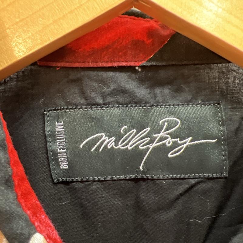 ミルクボーイ MILKBOY シャツ、ブラウス 半袖 ホイップベリー シャツ いちご 苺 ストロベリー - 黒 / ブラック / black メンズ USED 古着 中古 50140429