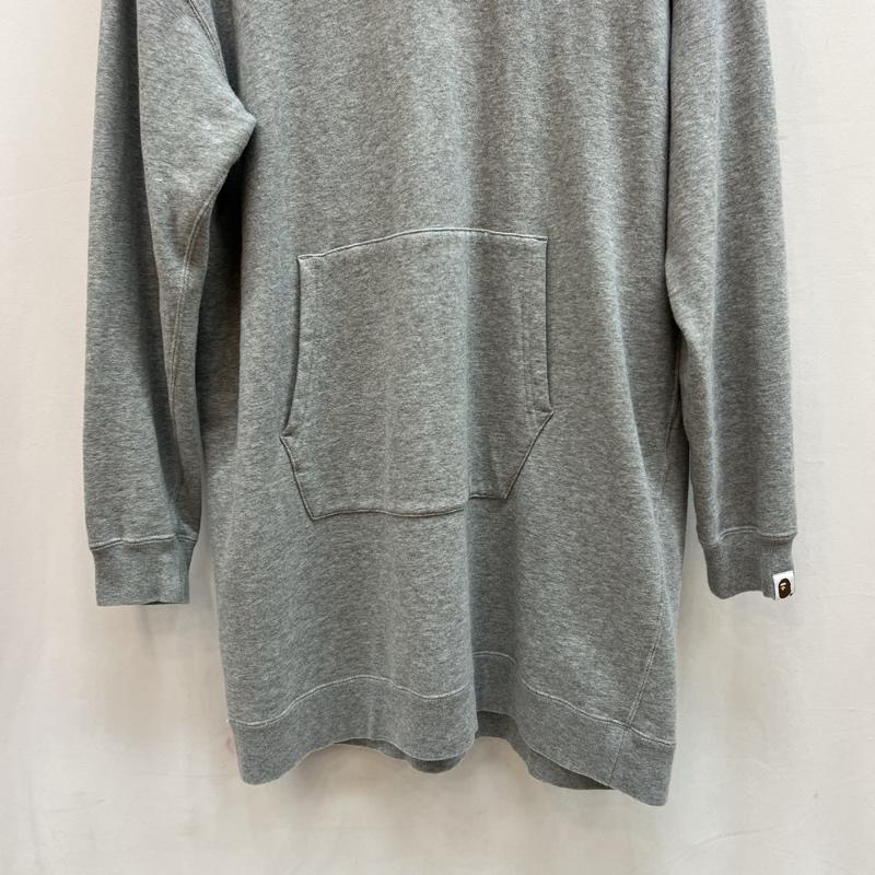 アベイシングエイプ A BATHING APE パーカー 長袖 猿 BAPE ロゴ スウェット パーカー ワンピース S 灰 / グレー / gray レディース USED 古着 中古 50140434