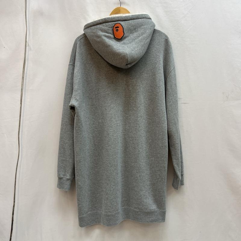 アベイシングエイプ A BATHING APE パーカー 長袖 猿 BAPE ロゴ スウェット パーカー ワンピース S 灰 / グレー / gray レディース USED 古着 中古 50140434