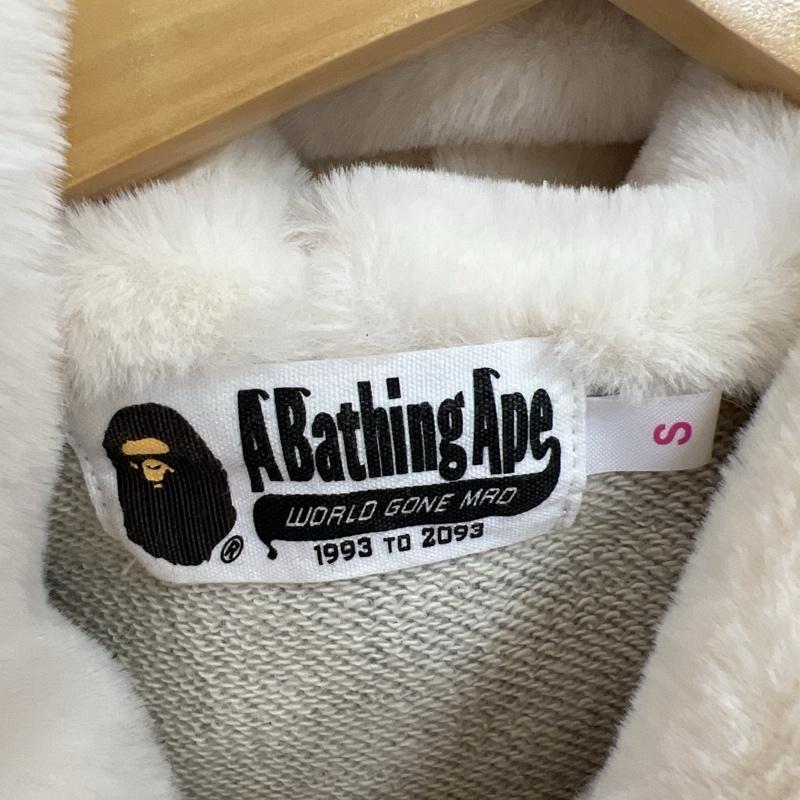 アベイシングエイプ A BATHING APE パーカー 長袖 猿 BAPE ロゴ スウェット パーカー ワンピース S 灰 / グレー / gray レディース USED 古着 中古 50140434