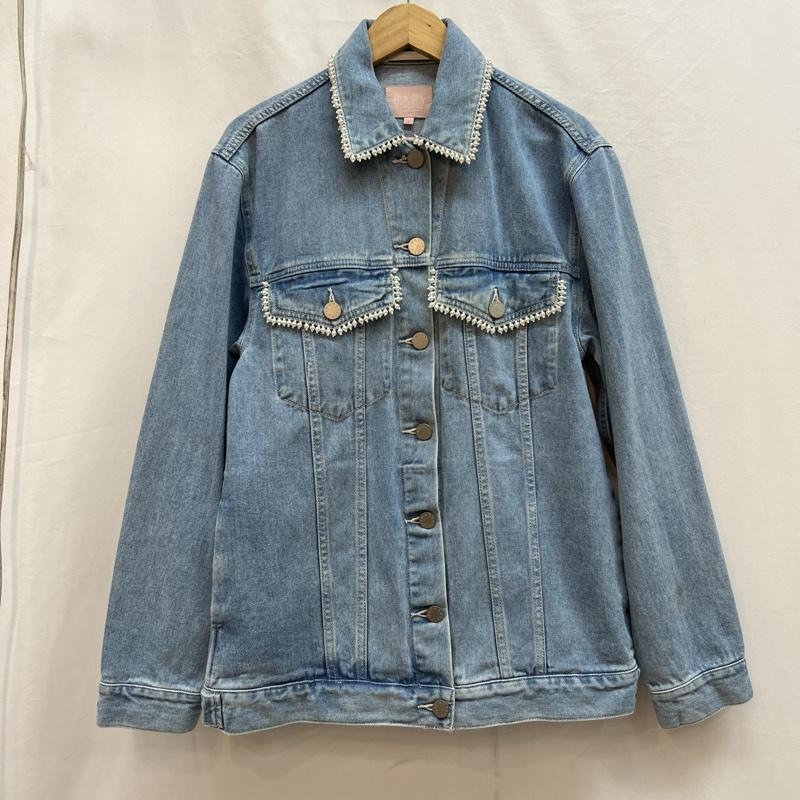 アベイシングエイプ A BATHING APE ジャケット、上着 ジャンパー、ブルゾン BAPY フェイクパール付き デニムジャケット S レディース USED 古着 中古 50140436