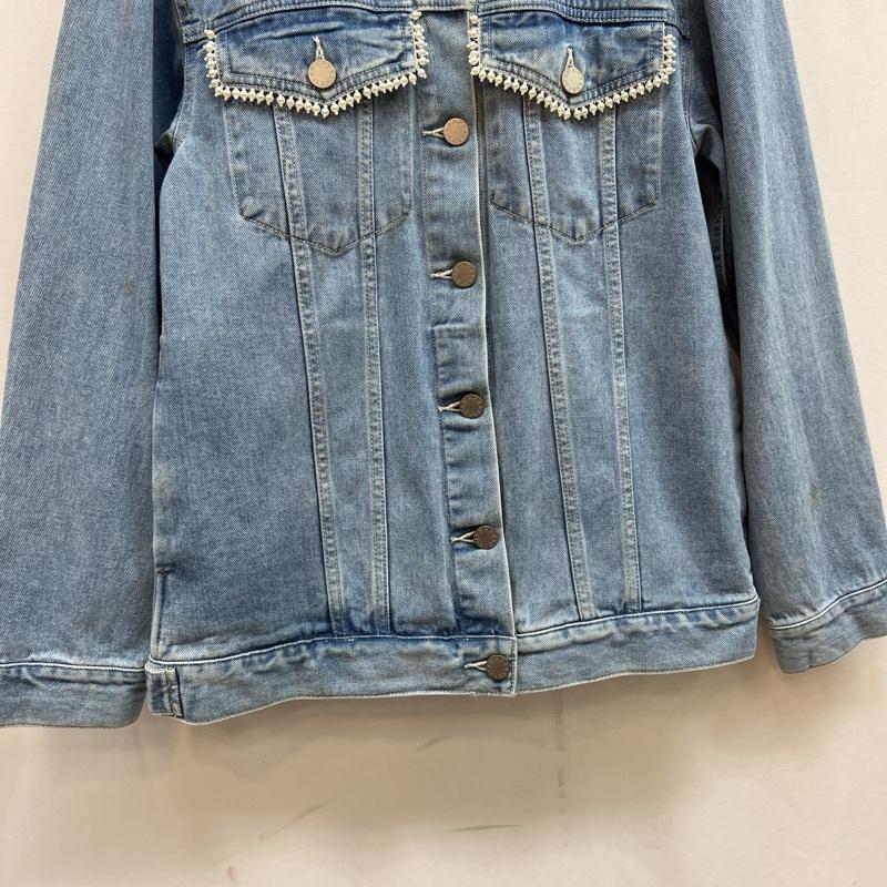 アベイシングエイプ A BATHING APE ジャケット、上着 ジャンパー、ブルゾン BAPY フェイクパール付き デニムジャケット S レディース USED 古着 中古 50140436