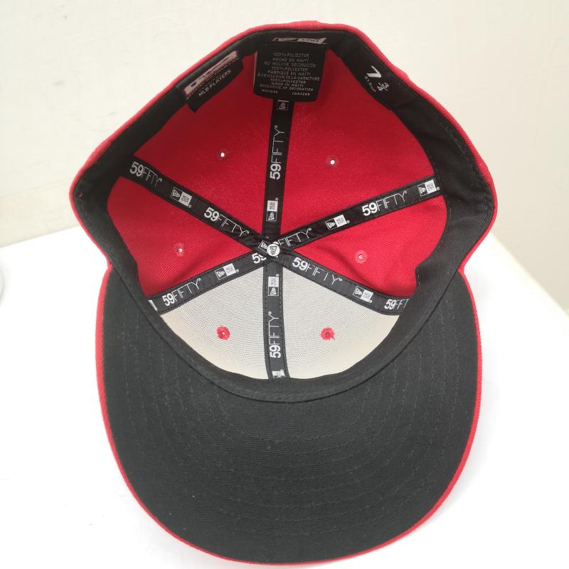 ニューエラ NEW ERA 帽子 キャップ MLB オンフィールド 大谷翔平 2021 MVPパッチ ロサンゼルス エンゼルス 7 3/4 - 赤 / レッド / red メンズ USED 古着 中古 50140439