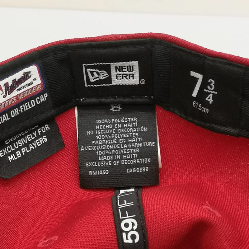 ニューエラ NEW ERA 帽子 キャップ MLB オンフィールド 大谷翔平 2021 MVPパッチ ロサンゼルス エンゼルス 7 3/4 - 赤 / レッド / red メンズ USED 古着 中古 50140439