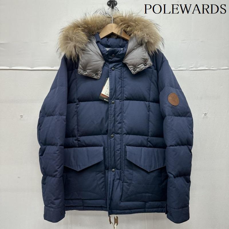 古着 USED ジャケット、上着 ダウンジャケット POLEWARDS SYOWA STATION 1957 フード ファー ダウン ジャケット 6000 XL 紺 / ネイビー / navy メンズ USED 古着 中古 50140461