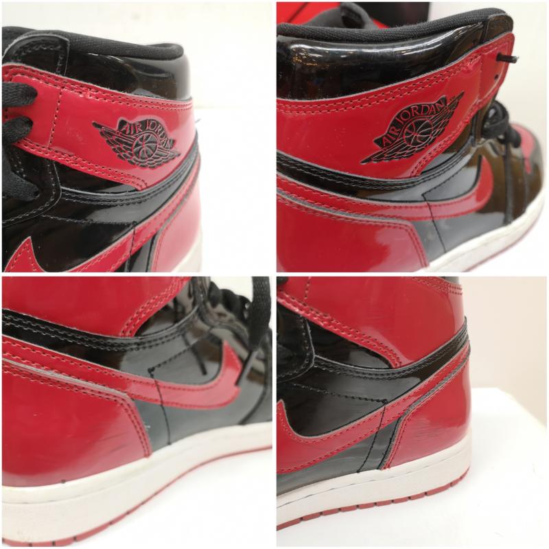 ナイキ NIKE スニーカー スニーカー AIR JORDAN 1 RETRO HIGH OG PATENT BRED エアジョーダン1 パテント ブレッド 555088-063 26.0cm 黒 / ブラック / black X 赤 / レッド / red メンズ USED 古着 中古 50140465