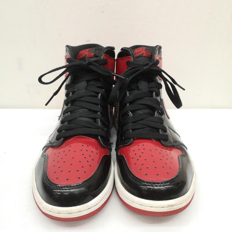 ナイキ NIKE スニーカー スニーカー AIR JORDAN 1 RETRO HIGH OG PATENT BRED エアジョーダン1 パテント ブレッド 555088-063 26.0cm 黒 / ブラック / black X 赤 / レッド / red メンズ USED 古着 中古 50140465