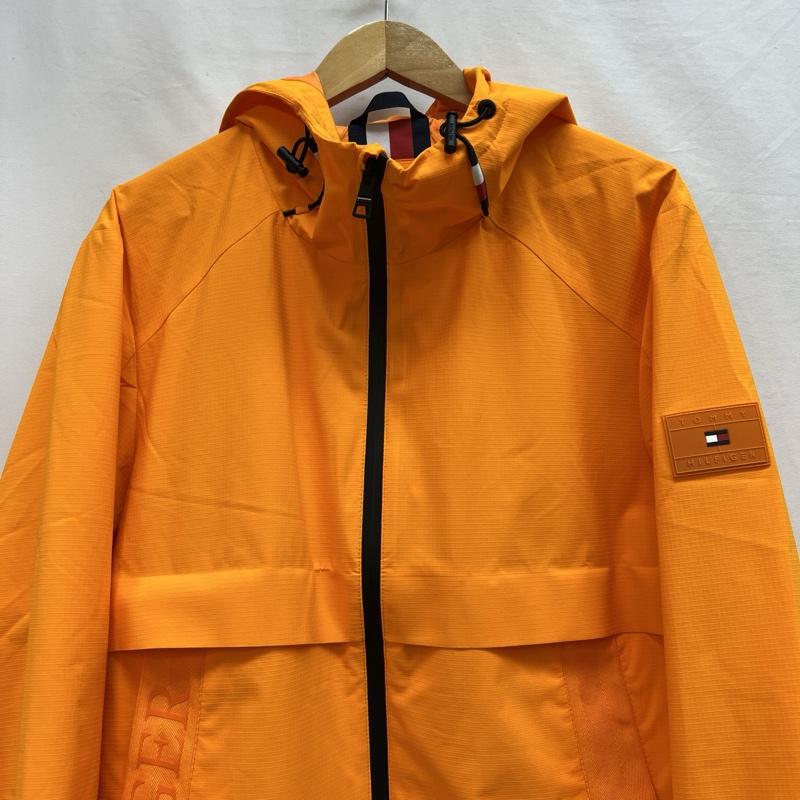 トミーヒルフィガー TOMMY HILFIGER ジャケット、上着 ジャンパー、ブルゾン RIPSTOP HOODED JACKET ロゴ リップストップ フーデッド M 橙 / オレンジ / orange メンズ USED 古着 中古 50140512
