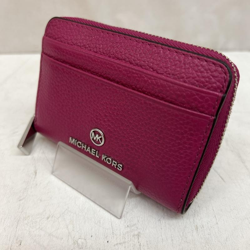 マイケルコース MICHAEL KORS 財布 コンパクト財布 ラウンドジップ コイン カード ケース コンパクトウォレット - 桃 / ピンク / pink レディース USED 古着 中古 50140530