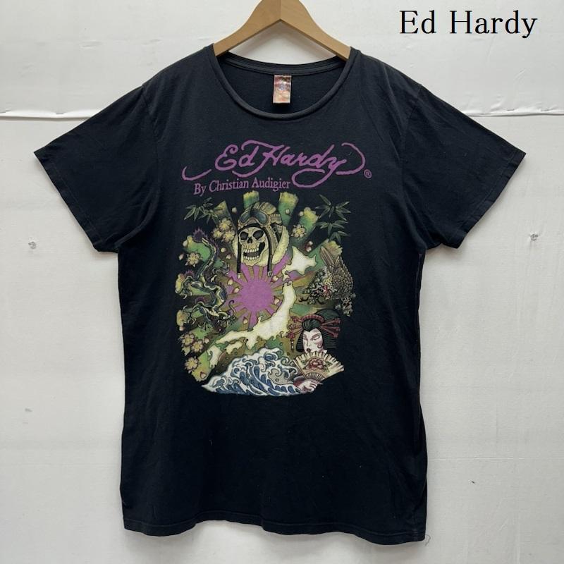 エドハーディー Ed Hardy Tシャツ 半袖 00s ChristianAudigier スカル プリント Tシャツ XXL XXL 黒 / ブラック / black メンズ USED 古着 中古 50140535