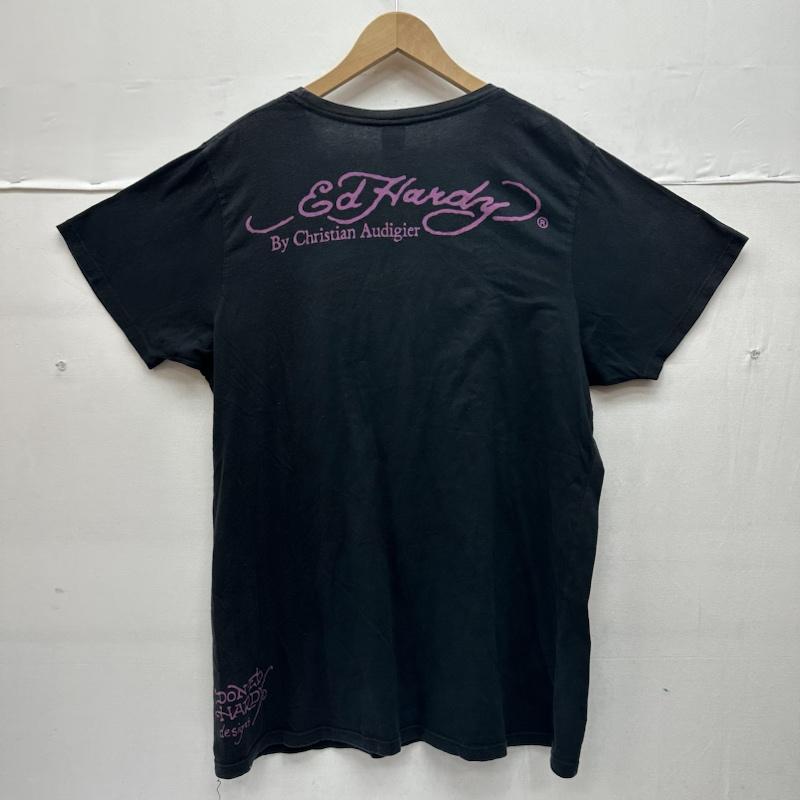 エドハーディー Ed Hardy Tシャツ 半袖 00s ChristianAudigier スカル プリント Tシャツ XXL XXL 黒 / ブラック / black メンズ USED 古着 中古 50140535