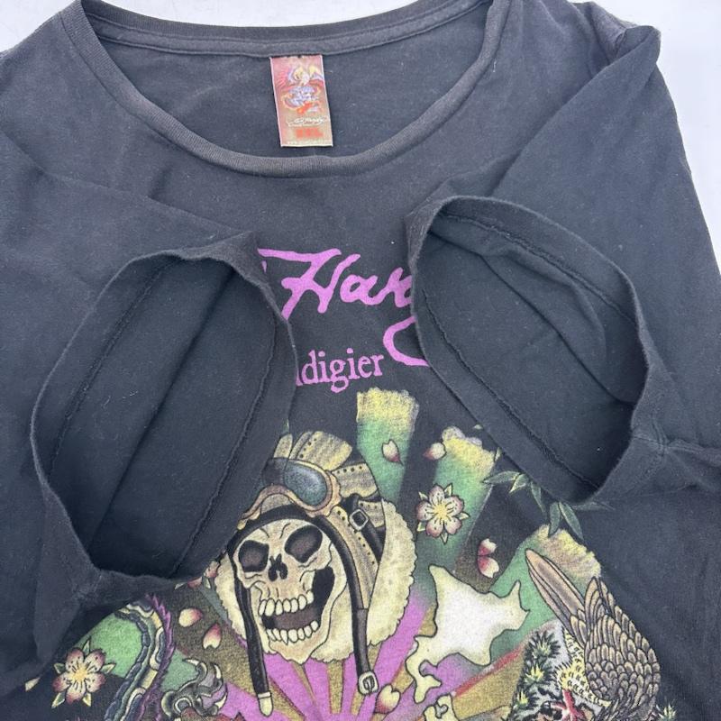 エドハーディー Ed Hardy Tシャツ 半袖 00s ChristianAudigier スカル プリント Tシャツ XXL XXL 黒 / ブラック / black メンズ USED 古着 中古 50140535
