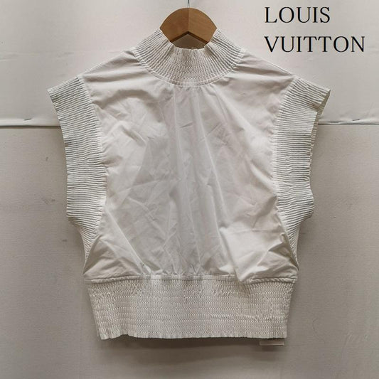 ルイヴィトン LOUIS VUITTON シャツ、ブラウス 半袖 ラッフルトリムトップ ブラウス モノグラム RW231B XKG FOTO40 36 白 / ホワイト / white レディース USED 古着 中古 50140558