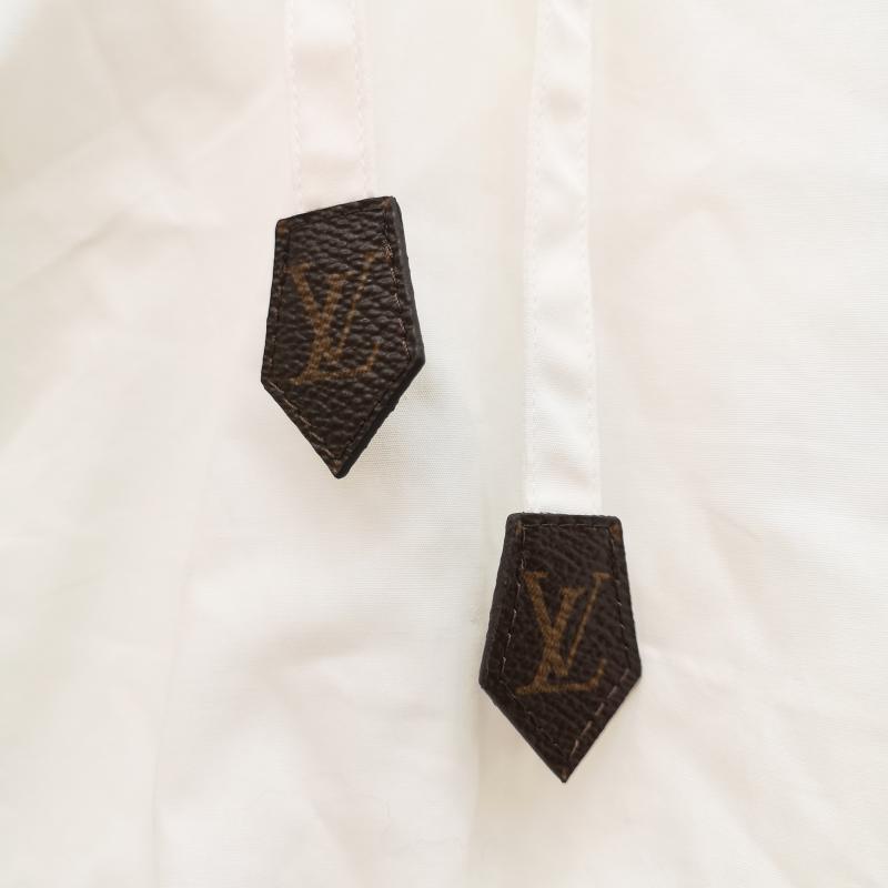ルイヴィトン LOUIS VUITTON シャツ、ブラウス 半袖 ラッフルトリムトップ ブラウス モノグラム RW231B XKG FOTO40 36 白 / ホワイト / white レディース USED 古着 中古 50140558