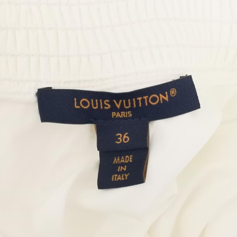 ルイヴィトン LOUIS VUITTON シャツ、ブラウス 半袖 ラッフルトリムトップ ブラウス モノグラム RW231B XKG FOTO40 36 白 / ホワイト / white レディース USED 古着 中古 50140558