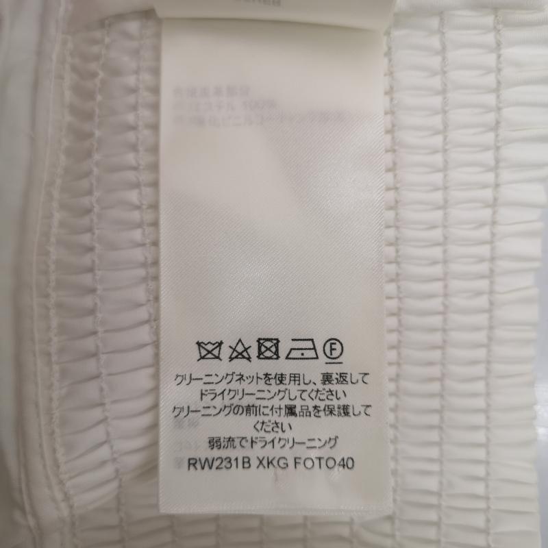 ルイヴィトン LOUIS VUITTON シャツ、ブラウス 半袖 ラッフルトリムトップ ブラウス モノグラム RW231B XKG FOTO40 36 白 / ホワイト / white レディース USED 古着 中古 50140558
