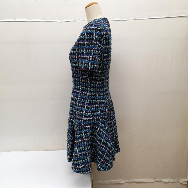 ルイヴィトン LOUIS VUITTON ワンピース ミニスカート 22AW スケータードレス シルク混 ツイード ワンピース RW222B TY0 FNRP88 36 青 / ブルー / blue レディース USED 古着 中古 50140559
