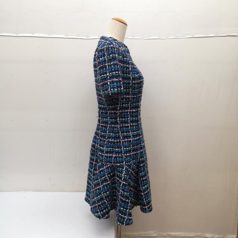 ルイヴィトン LOUIS VUITTON ワンピース ミニスカート 22AW スケータードレス シルク混 ツイード ワンピース RW222B TY0 FNRP88 36 青 / ブルー / blue レディース USED 古着 中古 50140559