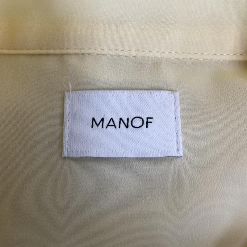 古着 USED シャツ、ブラウス 半袖 MANOF マノフ フレア バック レイヤード シャツ ブラウス 無地 前開き ボタン 86122-4122 FREE 無地 黄 / イエロー / yellow レディース USED 古着 中古 50140575