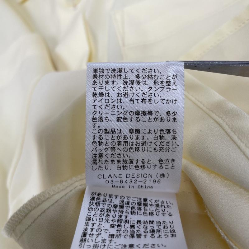 古着 USED シャツ、ブラウス 半袖 MANOF マノフ フレア バック レイヤード シャツ ブラウス 無地 前開き ボタン 86122-4122 FREE 無地 黄 / イエロー / yellow レディース USED 古着 中古 50140575