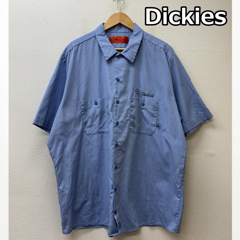 ディッキーズ Dickies シャツ、ブラウス 半袖 企業ロゴ 刺繍 ビッグサイズ 半袖 ワーク シャツ 水色 ライトブルー - 水色 / ライトブルー / メンズ USED 古着 中古 50140595