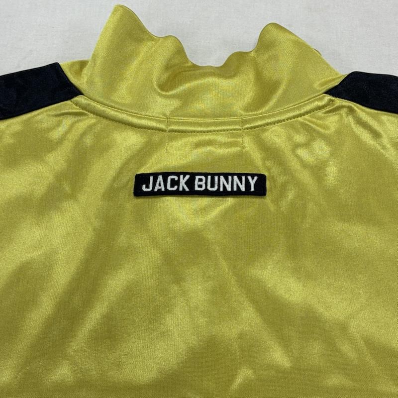 古着 USED ジャケット、上着 ジャンパー、ブルゾン JACK BUNNY ジャックバニー ゴルフ ウェア ハーフジップ サテン ボンディング ストレッチ ブルゾン 5 ワンポイント X ロゴ、文字 X 刺繍 黄 / イエロー / yellow X 紺 / ネイビー / navy レディース USED 古着 中古 50140605