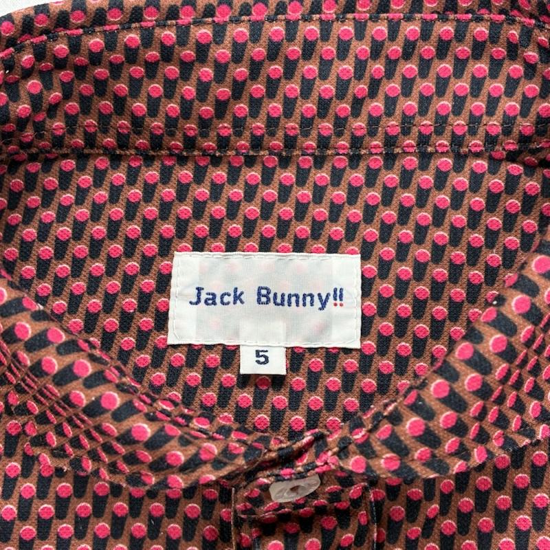古着 USED ポロシャツ 半袖 JACK BUNNY ジャックバニー ゴルフ ウェア 総柄 ロゴ ワッペン 半袖 ポロシャツ 5 総柄 X ロゴ、文字 X 刺繍 桃 / ピンク / pink X 黒 / ブラック / black X 白 / ホワイト / white レディース USED 古着 中古 50140608