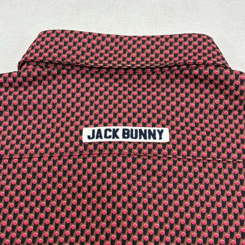 古着 USED ポロシャツ 半袖 JACK BUNNY ジャックバニー ゴルフ ウェア 総柄 ロゴ ワッペン 半袖 ポロシャツ 5 総柄 X ロゴ、文字 X 刺繍 桃 / ピンク / pink X 黒 / ブラック / black X 白 / ホワイト / white レディース USED 古着 中古 50140608