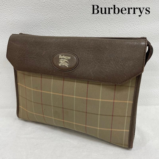 バーバリーズ BURBERRYS クラッチバッグ、パーティバッグ クラッチバッグ、パーティバッグ オールド ヴィンテージ チェック フラップポケット ジップ クラッチバッグ - チェック X ロゴ、文字 マルチカラー / マルチカラー / multicolor レディース USED 古着 中古 50140701