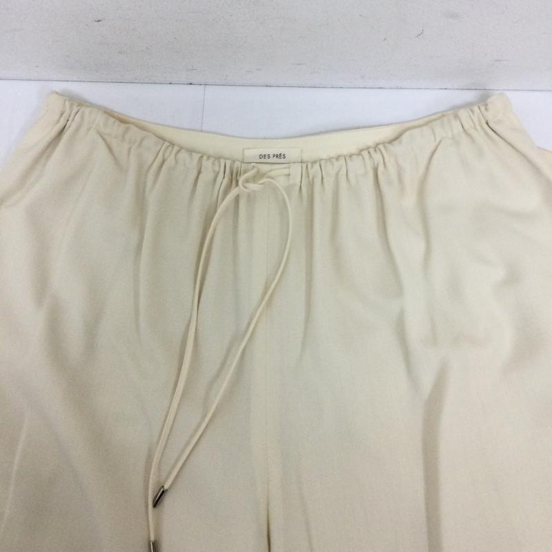 デ・プレ DES PRES パンツ スラックス des pres 22-04-41-04003 ハイツイストギャバジン フロントドロストイージーパンツ 36 無地 白 / ホワイト / white レディース USED 古着 中古 50140763