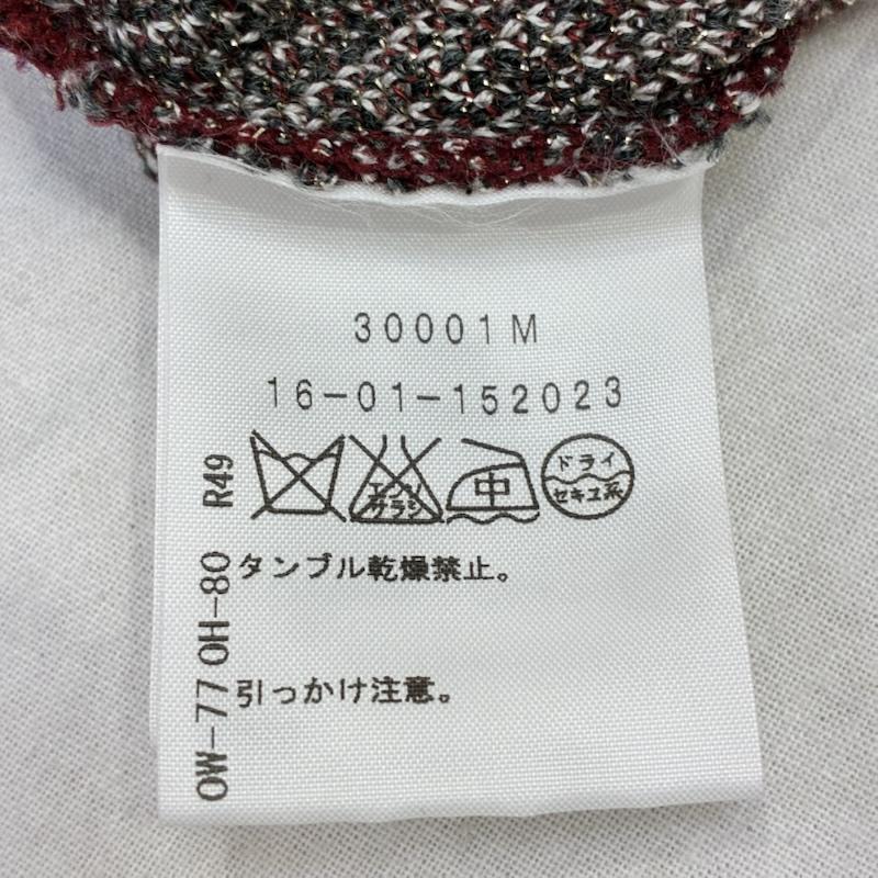 ヴィヴィアン ウエストウッド レッドレーベル Vivienne Westwood red label ニット、セーター 長袖 オーブ柄ラメニット フリルネック burgundy サイズ3 3 総柄 X ロゴ、文字 えんじ / ワインレッド / dark red レディース USED 古着 中古 50140766