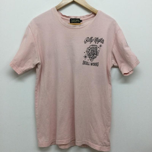 スカルワークス SKULLWORKS Tシャツ 半袖 SKULL WORKS スカルワークス　グリーススカルTシャツ M プリント 桃 / ピンク / pink メンズ USED 古着 中古 50140768