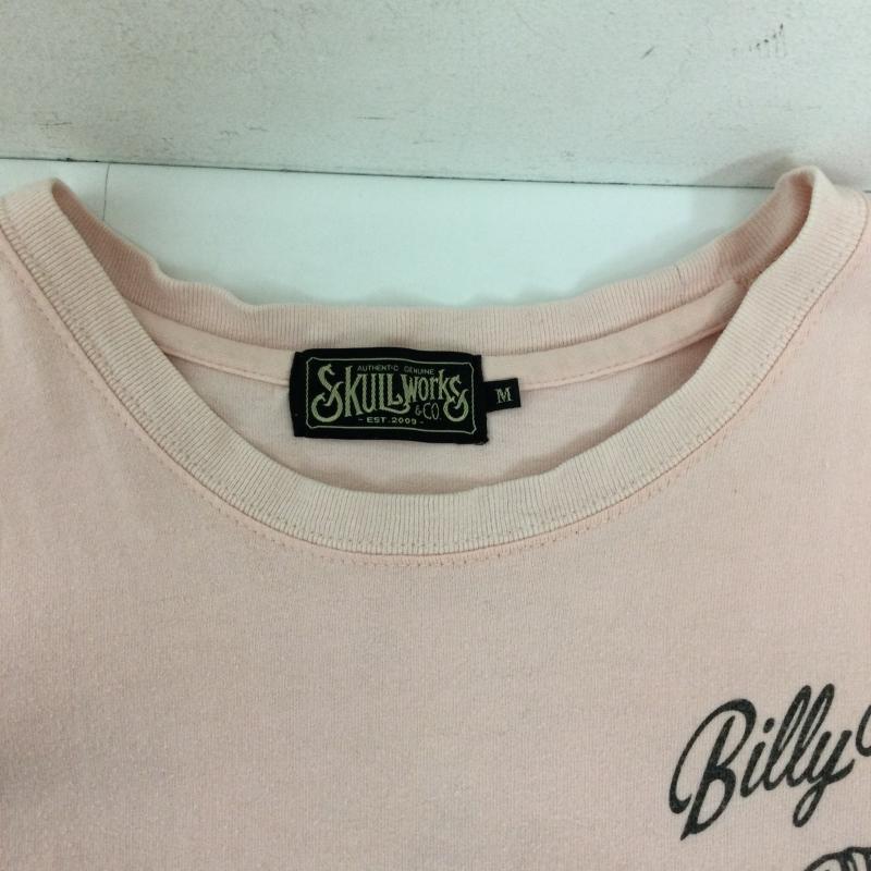 スカルワークス SKULLWORKS Tシャツ 半袖 SKULL WORKS スカルワークス　グリーススカルTシャツ M プリント 桃 / ピンク / pink メンズ USED 古着 中古 50140768