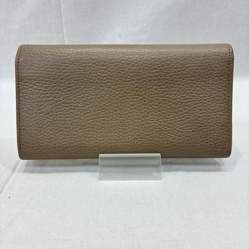 グッチ GUCCI 財布 長財布 GGマーモント レザー長財布 ピンクベージュ 456116 520981 - ロゴ、文字 桃 / ピンク / pink X ベージュ / ベージュ / beige レディース USED 古着 中古 50140821