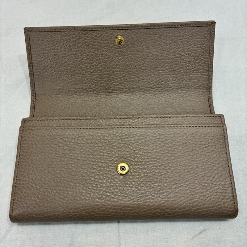 グッチ GUCCI 財布 長財布 GGマーモント レザー長財布 ピンクベージュ 456116 520981 - ロゴ、文字 桃 / ピンク / pink X ベージュ / ベージュ / beige レディース USED 古着 中古 50140821