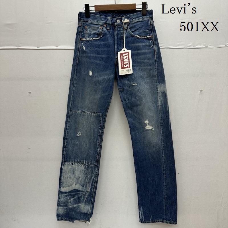 リーバイス Levi s パンツ デニム、ジーンズ 1997モデル 501XX LVC BIG E ボタンフライ ストレート デニム ダメージ パンツ 47501-0183 28インチ インディゴ / インディゴ / Indigo メンズ USED 古着 中古 50140832