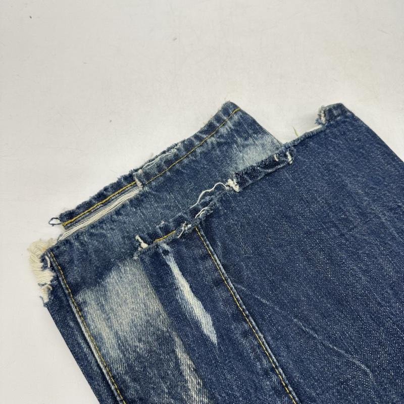 リーバイス Levi s パンツ デニム、ジーンズ 1997モデル 501XX LVC BIG E ボタンフライ ストレート デニム ダメージ パンツ 47501-0183 28インチ インディゴ / インディゴ / Indigo メンズ USED 古着 中古 50140832