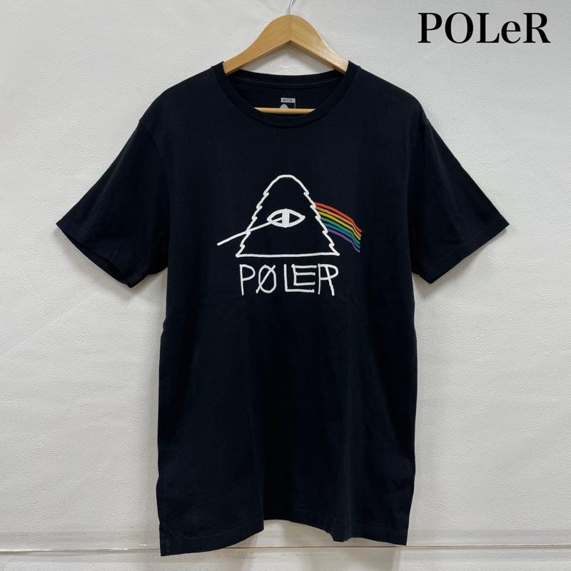 ポーラー POLeR Tシャツ 半袖 PSYCHEDELIC TEE サイクロプス ロゴ フロント プリント アウトドア 半袖 Tシャツ M ロゴ、文字 X プリント 黒 / ブラック / black メンズ USED 古着 中古 50140843