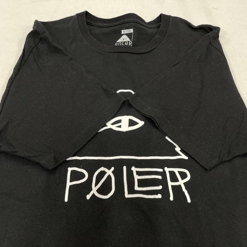 ポーラー POLeR Tシャツ 半袖 PSYCHEDELIC TEE サイクロプス ロゴ フロント プリント アウトドア 半袖 Tシャツ M ロゴ、文字 X プリント 黒 / ブラック / black メンズ USED 古着 中古 50140843