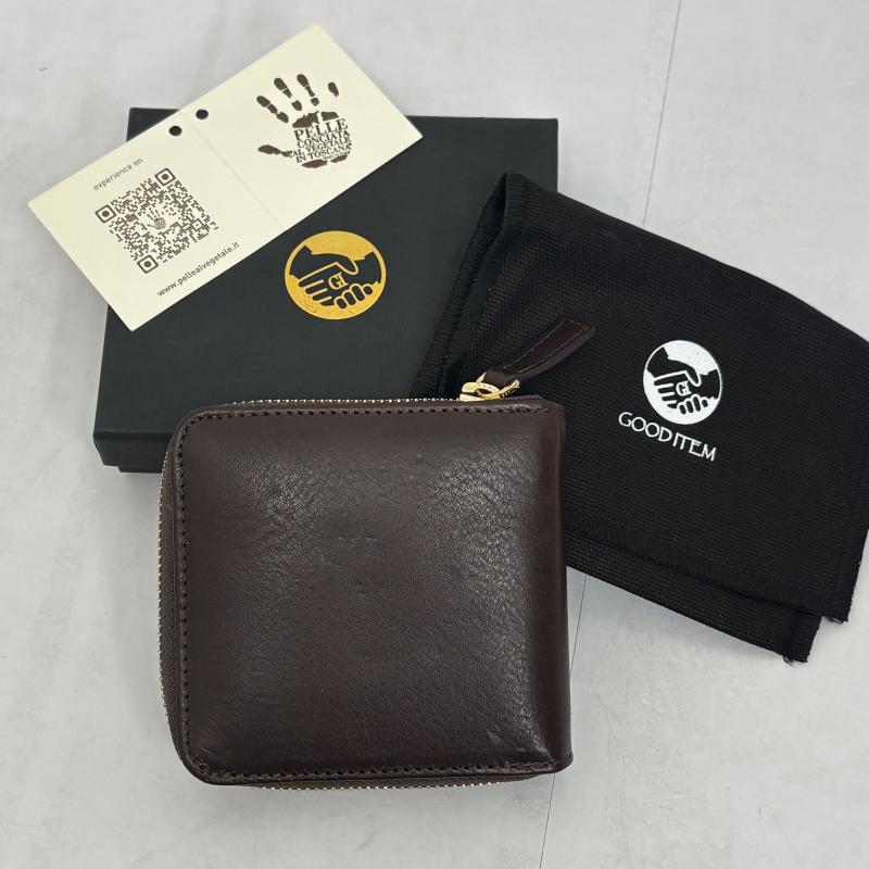 レザー レザー 財布 コンパクト財布 財布 カード ブッテーロ スムースレザー - 茶 / ブラウン / brown メンズ USED 古着 中古 50140872