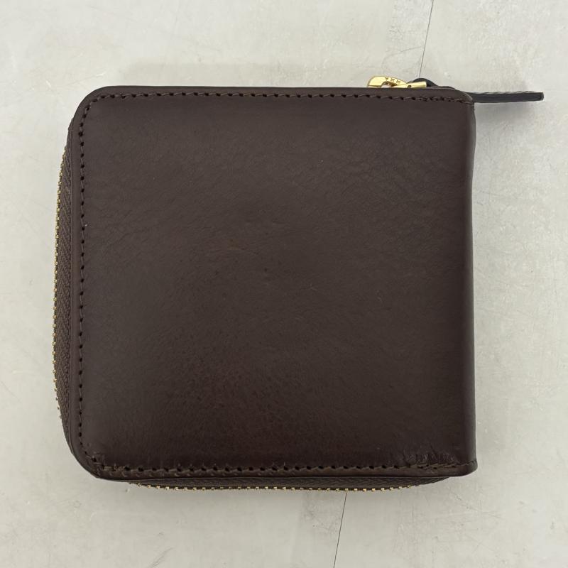 レザー レザー 財布 コンパクト財布 財布 カード ブッテーロ スムースレザー - 茶 / ブラウン / brown メンズ USED 古着 中古 50140872