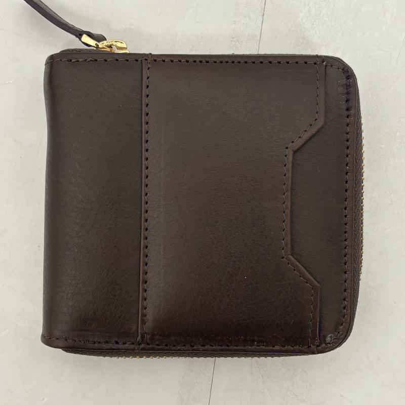 レザー レザー 財布 コンパクト財布 財布 カード ブッテーロ スムースレザー - 茶 / ブラウン / brown メンズ USED 古着 中古 50140872