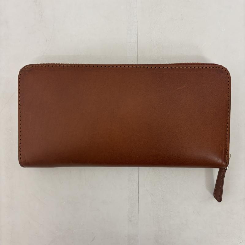 レザー レザー 財布 長財布 長財布 カード ブッテーロ スムースレザー ライトブラウン - メンズ USED 古着 中古 50140873