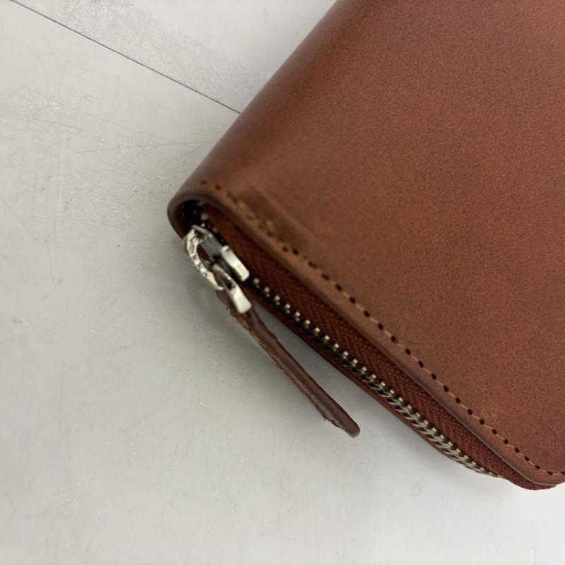 レザー レザー 財布 長財布 長財布 カード ブッテーロ スムースレザー ライトブラウン - メンズ USED 古着 中古 50140873